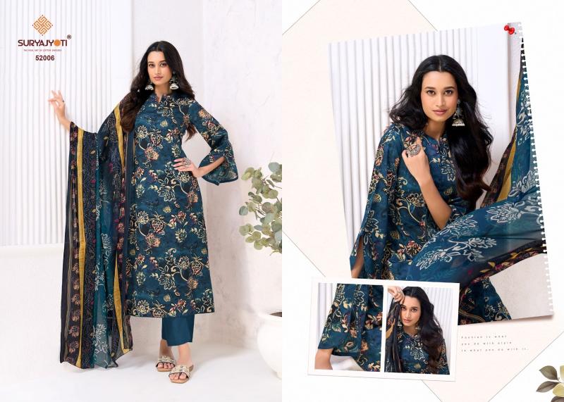 Suryajyoti naishaa vol-52 printed cotton dress material wholesale in hyderabad